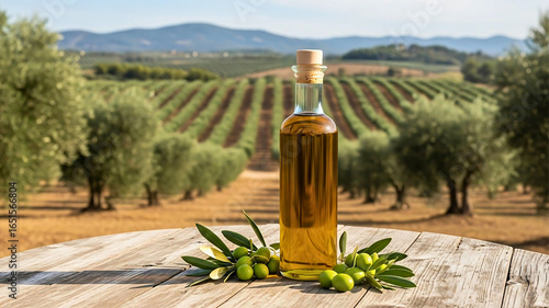 Olive Oil Elegance A Mediterranean Treasure in a Bottle Amidst Verdant Groves