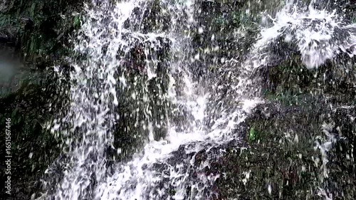 Wallpaper Mural Still video of a stunning waterfall; the water falling in slow motion; fresh water concept and nature background Torontodigital.ca