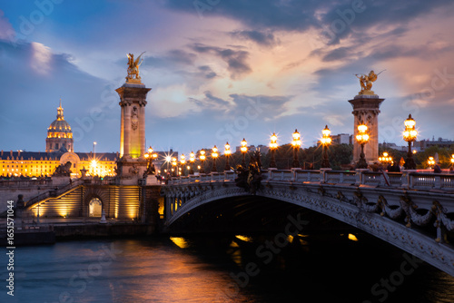 Beautiful view of Pont Alexandre III in Paris, France