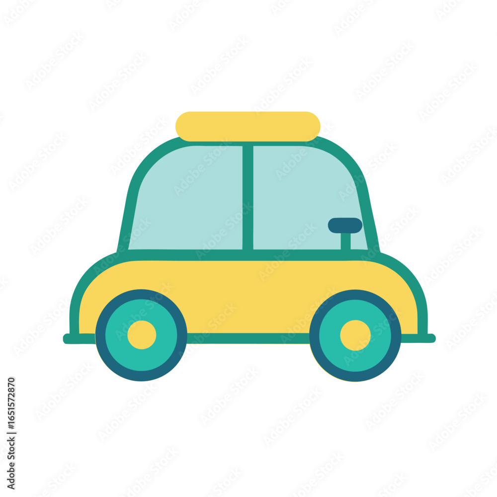 Fototapeta premium toy car on a white background