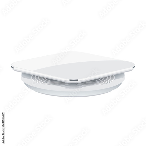 Sleek wireless charging pad showcasing modern minimalist design for effortless power transfer on white background