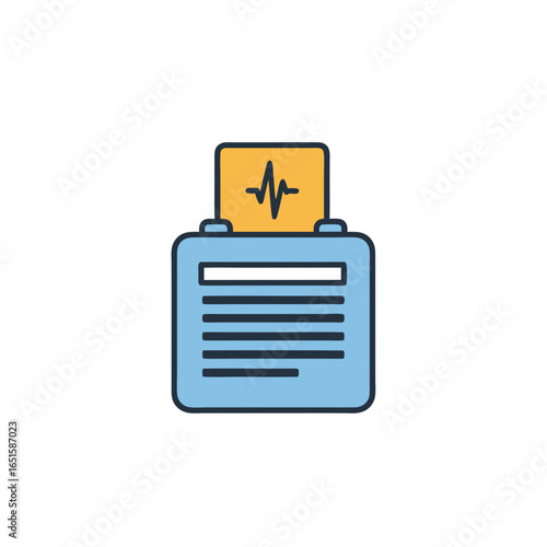 Abstract conceptualization of a billing machine printing a receipt showcasing the pulse of transaction economics and financial health