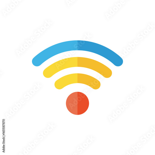 Stylized wifi symbol illustration showcasing connectivity and wireless technology for digital communication solutions