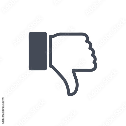 Symbolic Depiction of Disapproval A Negative Opinion Indicated by a Downward-Pointing Thumb Illustration