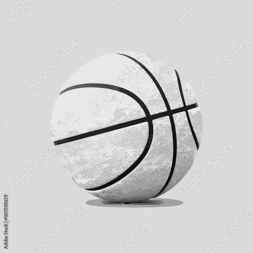 Textured Basketball Close-Up Depicting Sporting Equipment with a Modern Aesthetic, Isolated on Soft Background Depicts Focus and Precision