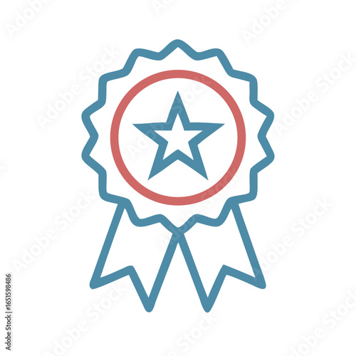 A stylized star award badge on a black background, illustration for business recognition