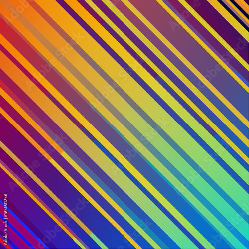 Dynamic retro pinstripe pattern in olive drab powder blue and retro purple blends classic mid-century tailoring aesthetics with modern graphic punch