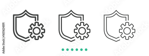 Protection system icon. Thin line icon vector