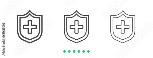 Health protection icon. Thin line icon vector