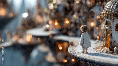 A child's journey through a fantastical city of light and wonder