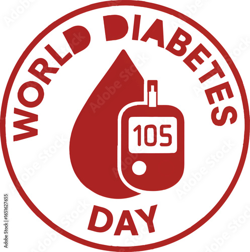 Diabetes silhouette vector on white background