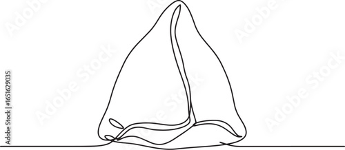 Elegant Samosa Illustration: A Culinary Delight Rendered in a Si