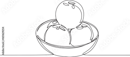 Hand-Drawn Illustration of Kulfi Dessert in a Bowl with Minimali