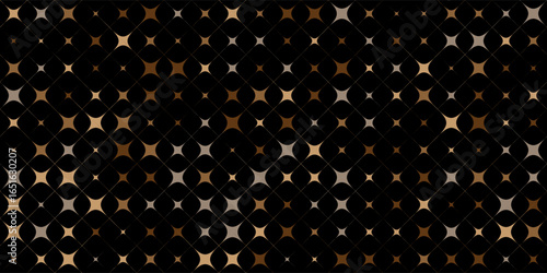 Seamless Retro Abstract Geometric Pattern in Brown Tones