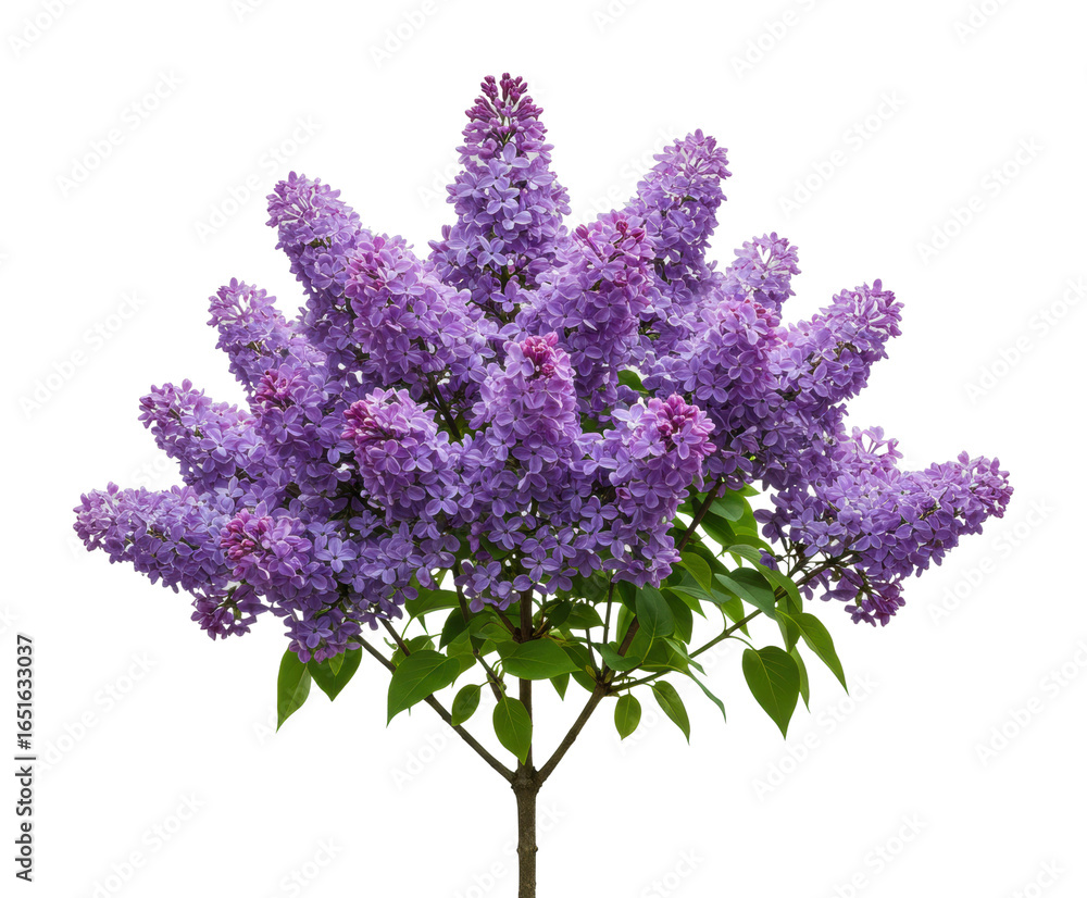 Obraz premium Blooming lilac flowers botanical garden floral natural setting beauty of nature isolated on transparent background