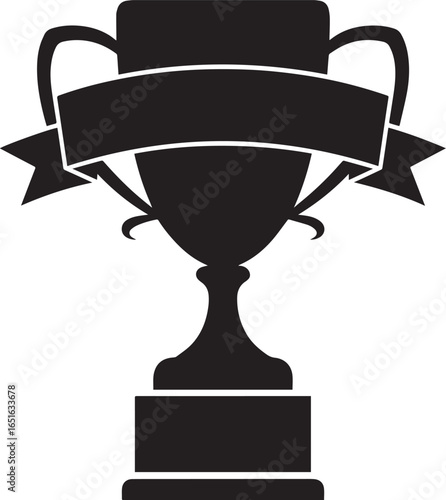 trophy icon silhouette vector