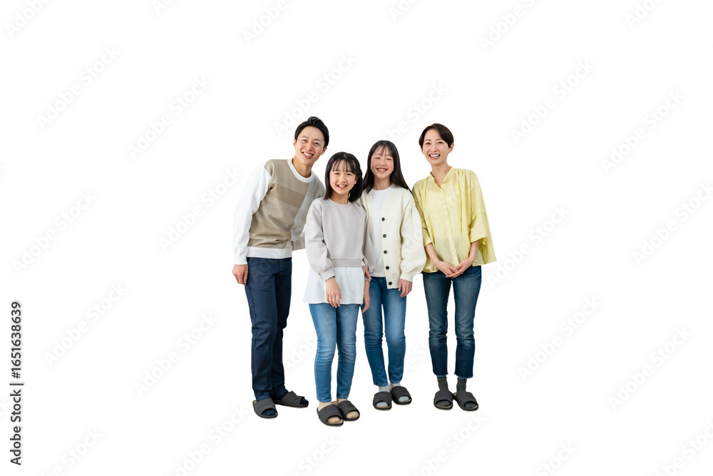 家族四人のポートレート 家族四人のポートレート
