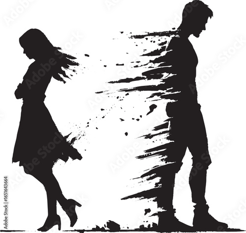 Heartbreak in Sumi-e: A Minimalist Depiction of a Couple's Disso