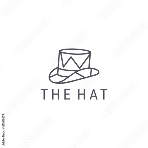 Hat logo with simple, stylish design for modern and versatile branding.