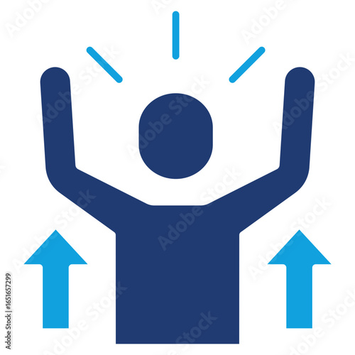 Confidence Flat Blue Icon