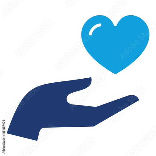 Support Flat Blue Icon
