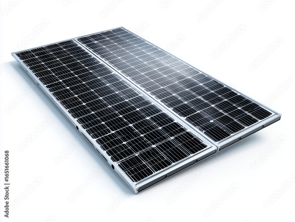 Top View of Solar Panel Isolated on White Background Top View of Solar Panel Isolated on White Background