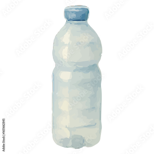 Watercolor bottled water illustration hydration design
