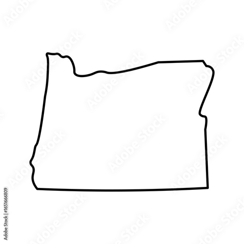 Oregon state map outline
