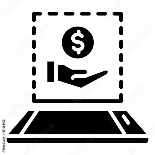 Digital Payments Glyph Icon