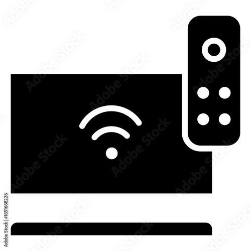 Digital Television Glyph Icon