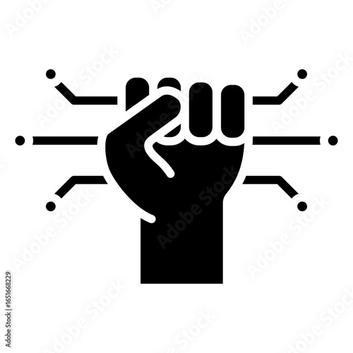 Digital Revolution Glyph Icon