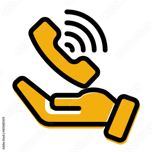 Financial Customer Support icon from the Accounting icon collection (Solid Color Lineal Style)