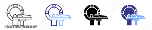 ct scan icon set multiple style