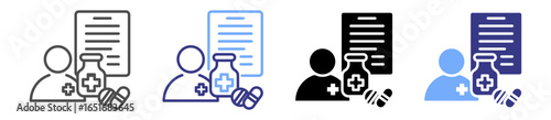 pharmacist icon set multiple style