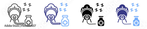 anesthesia icon set multiple style