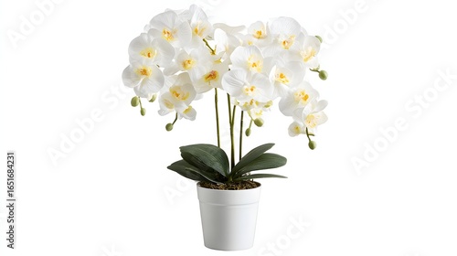 Wallpaper Mural Elegant White Orchid Arrangement in a Pot bringing a Touch of Serenity to Your Space and Decor Torontodigital.ca