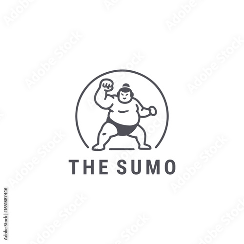 Sumo logo vector icon illustration style