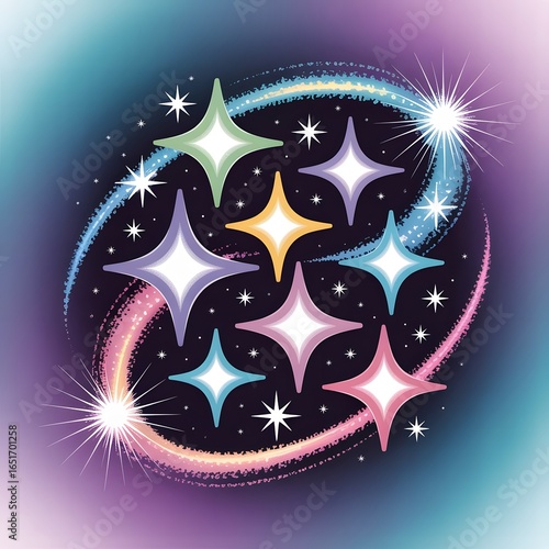 Vector Christmas holiday design with abstract star pattern