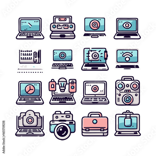 laptops ikons set