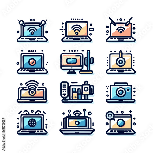 laptops ikons set