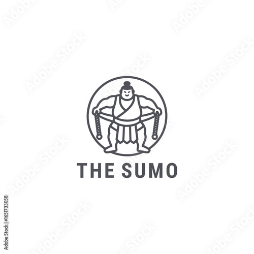 Sumo logo with strong, line design for powerful and traditional branding.