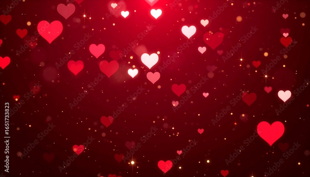 Obraz premium Red Hearts Romantic Background. (1)