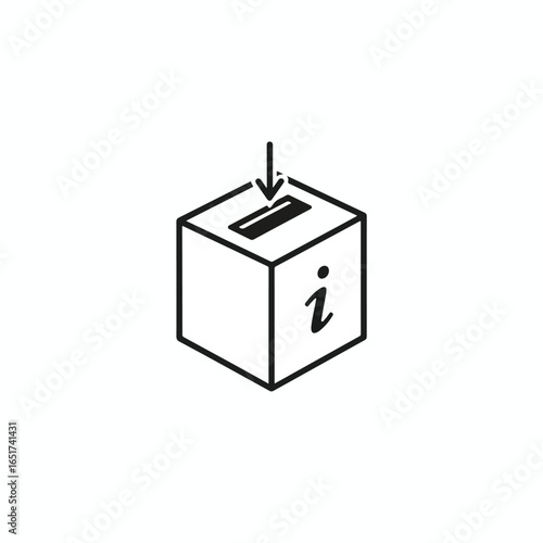 Data input into a cube-shaped information storage unit.