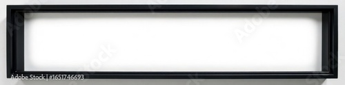 Classic black photo frame against pure white backdrop , white, photo frame