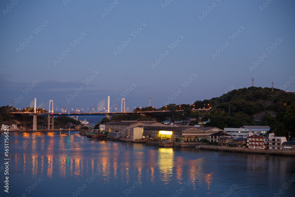 Fototapeta premium 尾道港夜景