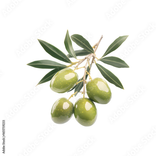 Wallpaper Mural Photo of green olives with leaves Torontodigital.ca