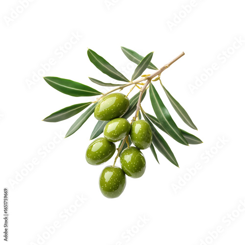 Wallpaper Mural Photo of green olives with leaves Torontodigital.ca