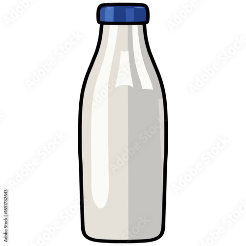 Milk Bottle Illustration Healthy Drink Vector Drawing
