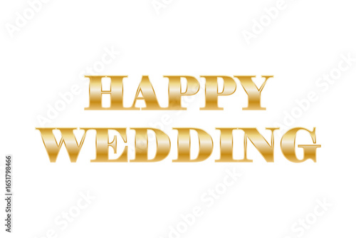 HAPPY WEDDING - よく目立つ、おしゃれなHappy Wedding（結婚おめでとう）のロゴタイプ
