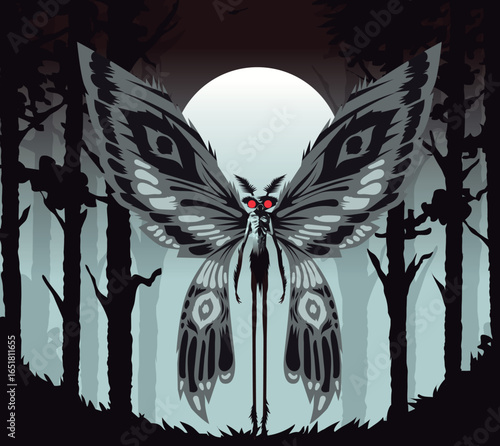 strange creepy spooky monster mothman